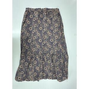 Jody T of California Womens Skirt Size 13 Purple Floral Vintage Thin
